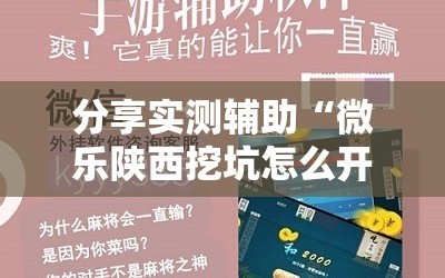 分享实测辅助“微乐陕西挖坑怎么开挂”原来可以开挂