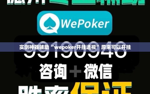 实测神器辅助“wepoker开挂透视”原来可以开挂