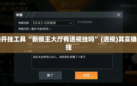 辅助开挂工具“新猴王大厅有透视挂吗”(透视)其实确实有挂