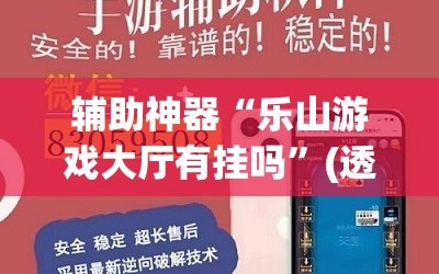 辅助神器“乐山游戏大厅有挂吗”(透视)其实确实有挂