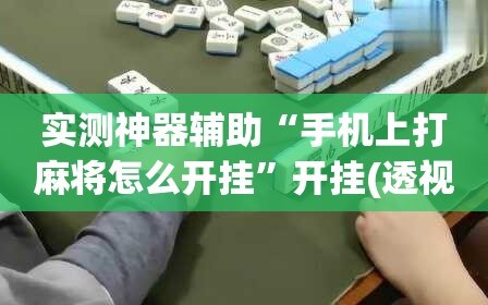实测神器辅助“手机上打麻将怎么开挂”开挂(透视)最新辅助详细