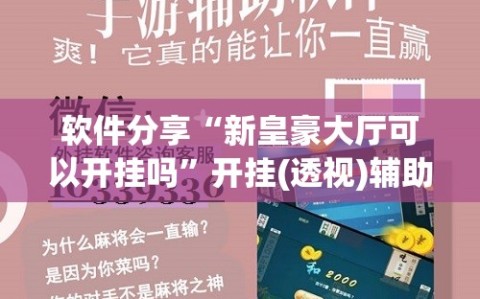 软件分享“新皇豪大厅可以开挂吗”开挂(透视)辅助教程