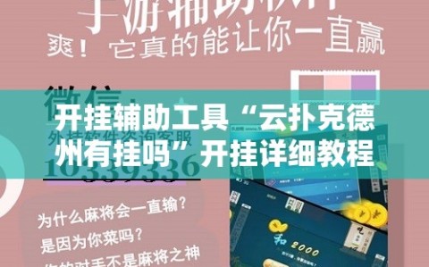 开挂辅助工具“云扑克德州有挂吗”开挂详细教程