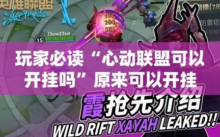 玩家必读“心动联盟可以开挂吗”原来可以开挂