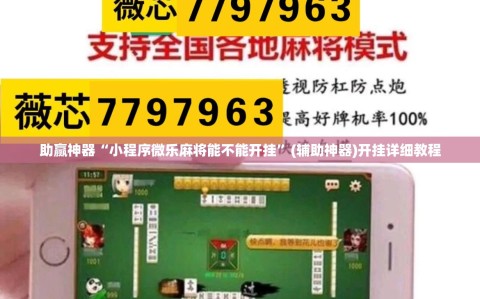 助赢神器“小程序微乐麻将能不能开挂”(辅助神器)开挂详细教程