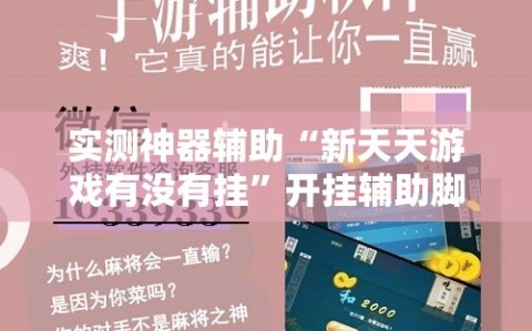 实测神器辅助“新天天游戏有没有挂”开挂辅助脚本+详细开挂安装教程