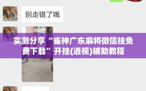 实测分享“雀神广东麻将微信挂免费下载”开挂(透视)辅助教程