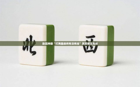 助赢神器“打两圈麻将有没有挂”其实确实有挂