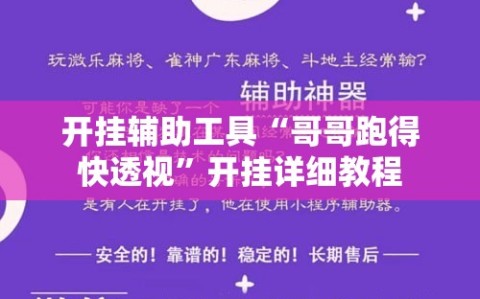 开挂辅助工具“哥哥跑得快透视”开挂详细教程