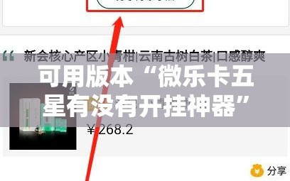 可用版本“微乐卡五星有没有开挂神器”详细分享装挂步骤