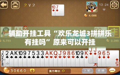 辅助开挂工具“欢乐龙城3拼拼乐有挂吗”原来可以开挂