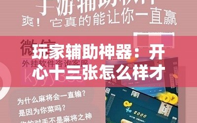 玩家辅助神器：开心十三张怎么样才能拿好牌”2026开挂教程步骤