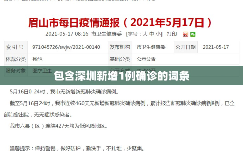 包含深圳新增1例确诊的词条