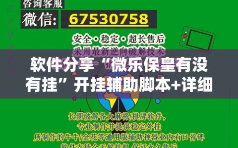 软件分享“微乐保皇有没有挂”开挂辅助脚本+详细开挂安装教程