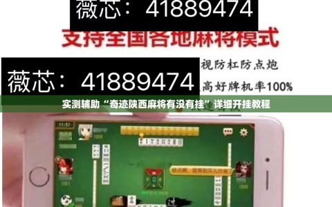 实测辅助“奇迹陕西麻将有没有挂”详细开挂教程