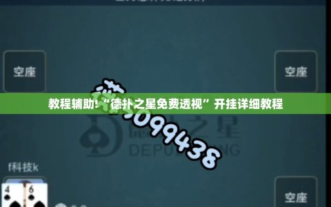 教程辅助!“德扑之星免费透视”开挂详细教程