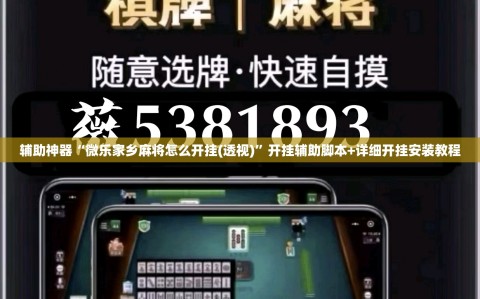 辅助神器“微乐家乡麻将怎么开挂(透视)”开挂辅助脚本+详细开挂安装教程