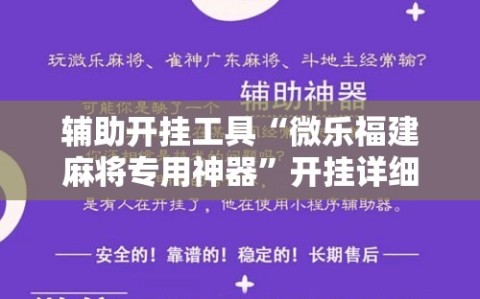 辅助开挂工具“微乐福建麻将专用神器”开挂详细教程