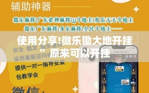 使用分享!微乐锄大地开挂”原来可以开挂