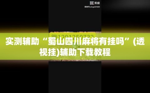 实测辅助“蜀山四川麻将有挂吗”(透视挂)辅助下载教程