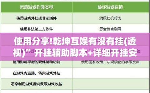 使用分享!乾坤互娱有没有挂(透视)”开挂辅助脚本+详细开挂安装教程