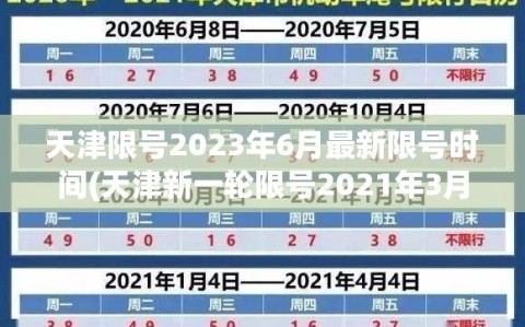 天津限号2023年6月最新限号时间(天津新一轮限号2021年3月)