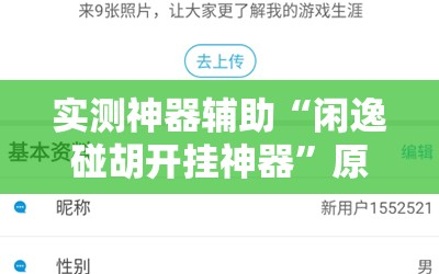 实测神器辅助“闲逸碰胡开挂神器”原来可以开挂
