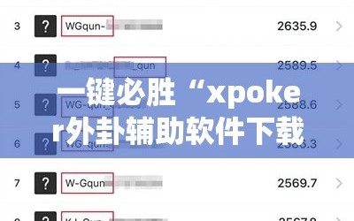 一键必胜“xpoker外卦辅助软件下载”原来可以开挂