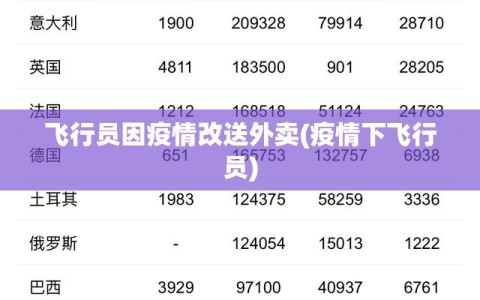 飞行员因疫情改送外卖(疫情下飞行员)