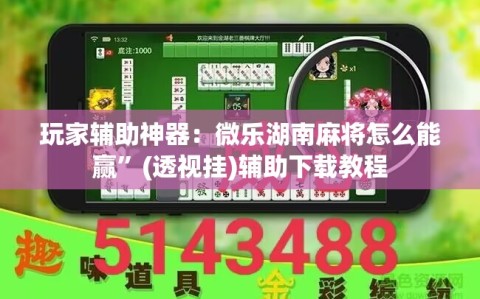 玩家辅助神器：微乐湖南麻将怎么能赢”(透视挂)辅助下载教程
