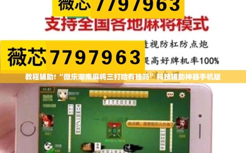 教程辅助!“微乐湖南麻将三打哈有挂吗”科技辅助神器手机版