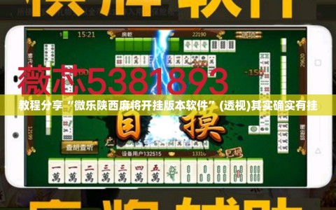 教程分享“微乐陕西麻将开挂版本软件”(透视)其实确实有挂