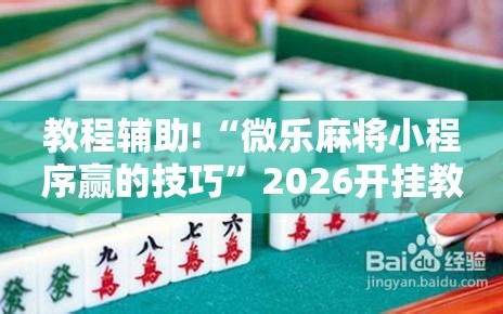 教程辅助!“微乐麻将小程序赢的技巧”2026开挂教程步骤