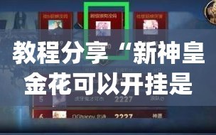 教程分享“新神皇金花可以开挂是真的吗”(免费)开挂辅助教学(最新辅助开挂教程)