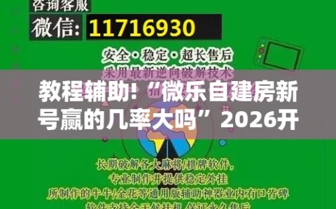教程辅助!“微乐自建房新号赢的几率大吗”2026开挂教程步骤