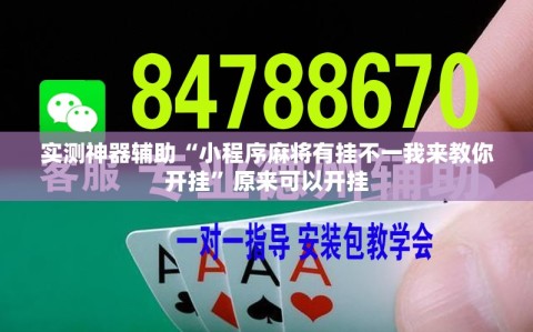 实测神器辅助“小程序麻将有挂不一我来教你开挂”原来可以开挂
