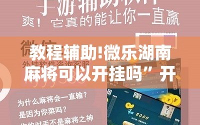 教程辅助!微乐湖南麻将可以开挂吗”开挂详细教程