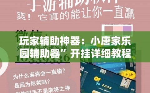 玩家辅助神器：小唐家乐园辅助器”开挂详细教程