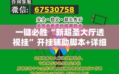 一键必胜“新超圣大厅透视挂”开挂辅助脚本+详细开挂安装教程