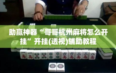 助赢神器“哥哥杭州麻将怎么开挂”开挂(透视)辅助教程