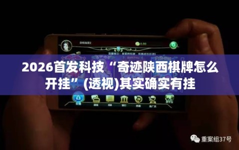 2026首发科技“奇迹陕西棋牌怎么开挂”(透视)其实确实有挂