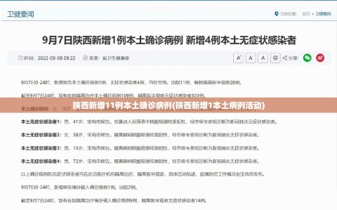 陕西新增11例本土确诊病例(陕西新增1本土病例活动)