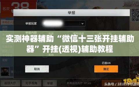 实测神器辅助“微信十三张开挂辅助器”开挂(透视)辅助教程