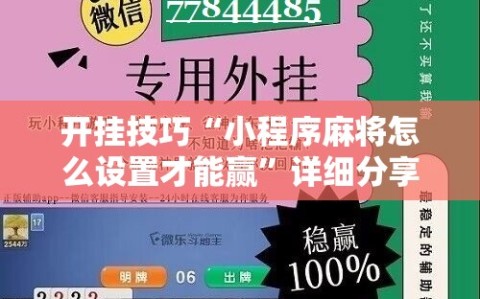 开挂技巧“小程序麻将怎么设置才能赢”详细分享装挂步骤