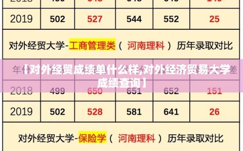【对外经贸成绩单什么样,对外经济贸易大学成绩查询】