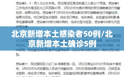 北京新增本土感染者50例/北京新增本土确诊5例