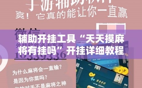辅助开挂工具“天天摸麻将有挂吗”开挂详细教程