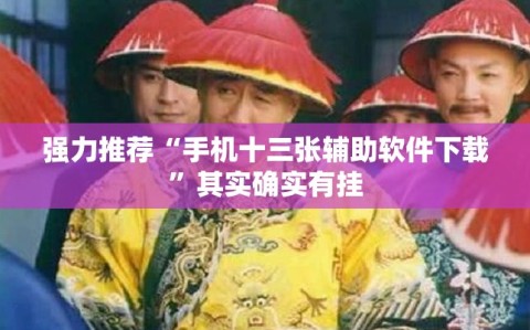 强力推荐“手机十三张辅助软件下载”其实确实有挂