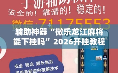 辅助神器“微乐龙江麻将能下挂吗”2026开挂教程步骤