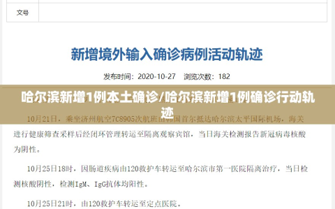 哈尔滨新增1例本土确诊/哈尔滨新增1例确诊行动轨迹